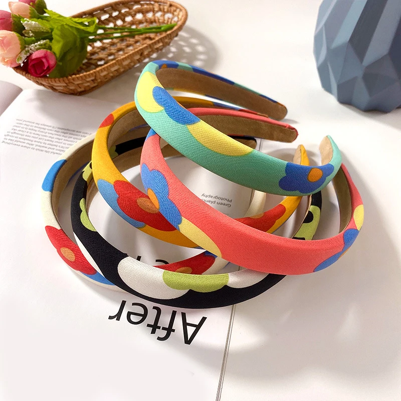 Popular Solid Color Flower Printed Thick Hair Hoop Girls Trendy Exquisite Hair Accessories Convenient Makeup Wash Face Hair Band
Popular Solid Color Flower Printed Thick Hair Hoop Girls Trendy Exquisite Hair Accessories Convenient Makeup Wash Face Hair Band