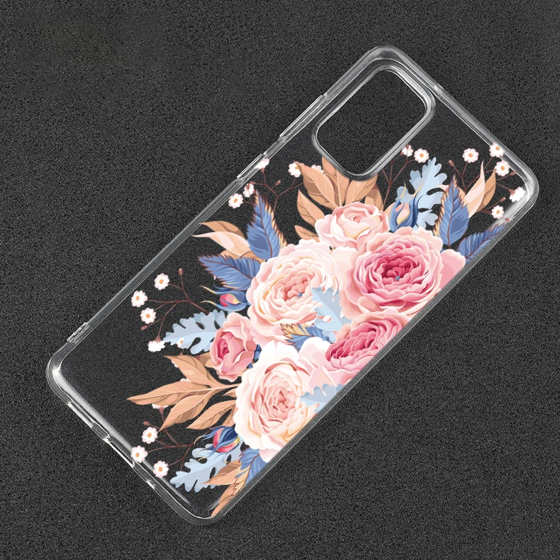Для Samsung Galaxy M10 M20 M30 A10 A20E A30 A40 A50 A70 чехол из мягкого силикона и роспись цветочный
