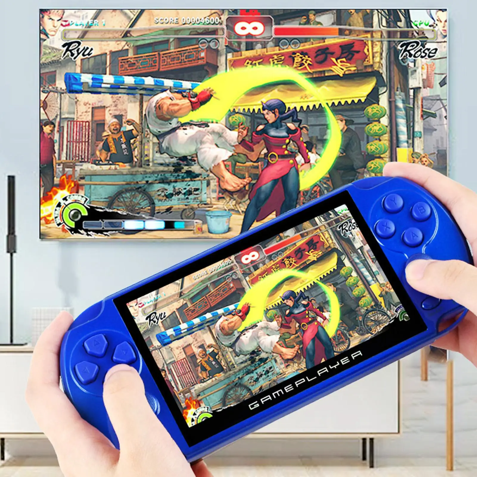 New X9 5.1inch Large Screen Game Console Video Game Classic Dual Joystick 128-Bit Built-In 10000 Games Handheld Game Players
New X9 5.1inch Large Screen Game Console Video Game Classic Dual Joystick 128-Bit Built-In 10000 Games Handheld Game Players