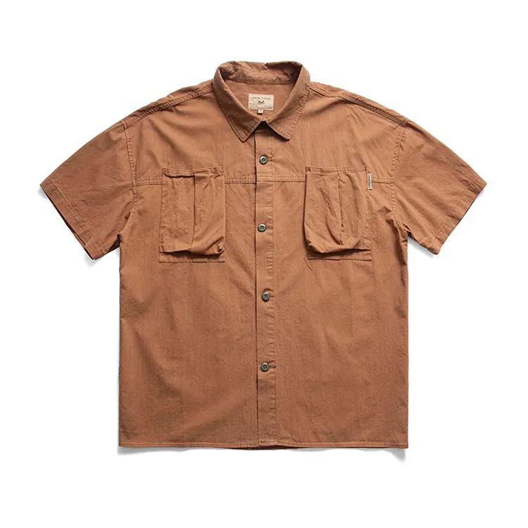 2021 Summer Men's Shirts Short-Sleeved Casual Three-Dimensional Pocket Solid Color Retro Overalls Shirt Cargo Shirts For Men
2021 Summer Men's Shirts Short-Sleeved Casual Three-Dimensional Pocket Solid Color Retro Overalls Shirt Cargo Shirts For Men