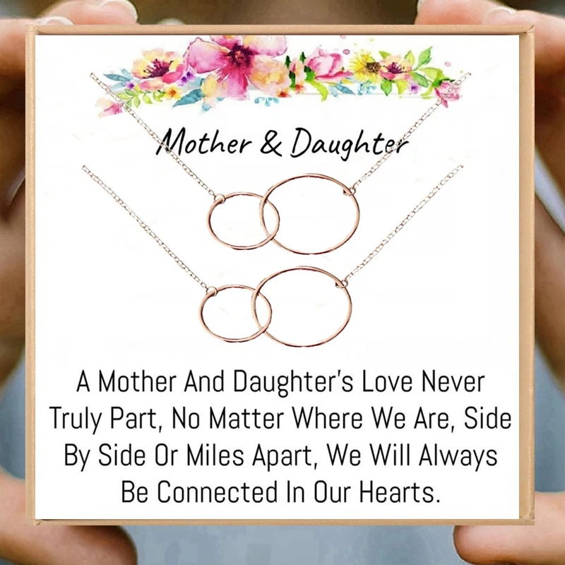 Mother Daughter Necklace Gifts Double Circle Chain Pendant Necklaces for Women Necklaces Pendants Female Birthday Jewelry Gift
Mother Daughter Necklace Gifts Double Circle Chain Pendant Necklaces for Women Necklaces Pendants Female Birthday Jewelry Gift