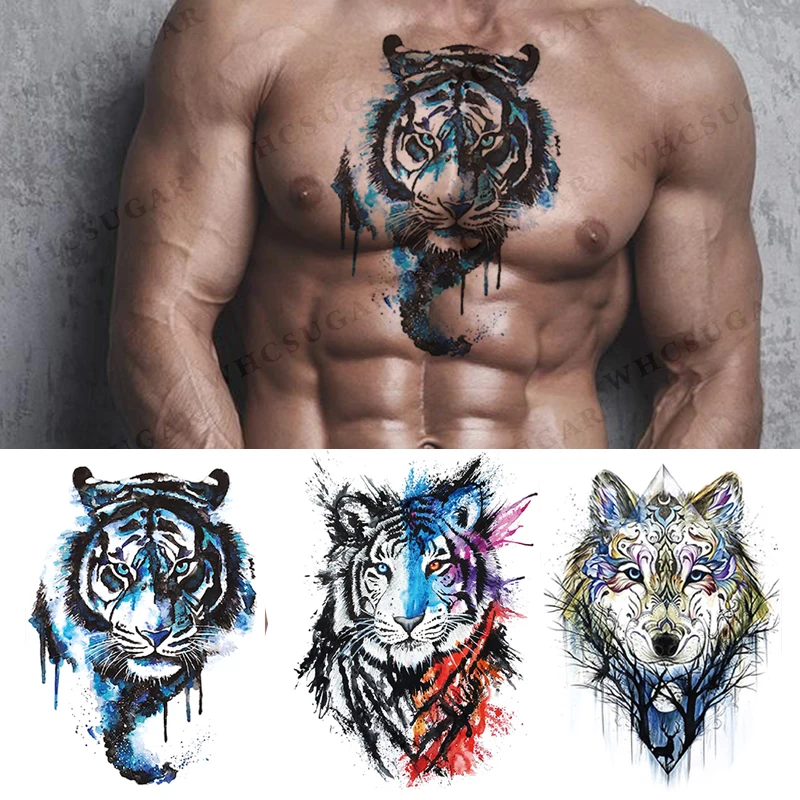 Tiger Wolf Lion Man Temporary Tattoo Sticker Waterproof Warrior Soldier Eagle Body Art Arm Removable Fake Tatoo Women
Tiger Wolf Lion Man Temporary Tattoo Sticker Waterproof Warrior Soldier Eagle Body Art Arm Removable Fake Tatoo Women