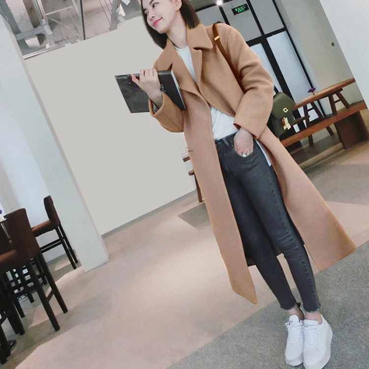 Autumn Winter Kpop Women Woolen Cloth Trench Coat Multi Color Long Fold-down Collar Office Lady Trench Coat Free Shipping 2020
Autumn Winter Kpop Women Woolen Cloth Trench Coat Multi Color Long Fold-down Collar Office Lady Trench Coat Free Shipping 2020