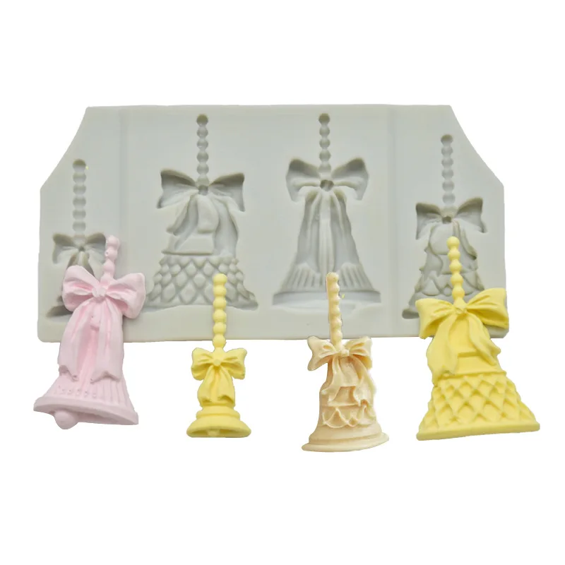4 Holes Christmas Bell Silicone Mould DIY Fondant Cake Chocolate Pastry Baking Accessories Kitchen Dessert Christmas Decoration
4 Holes Christmas Bell Silicone Mould DIY Fondant Cake Chocolate Pastry Baking Accessories Kitchen Dessert Christmas Decoration