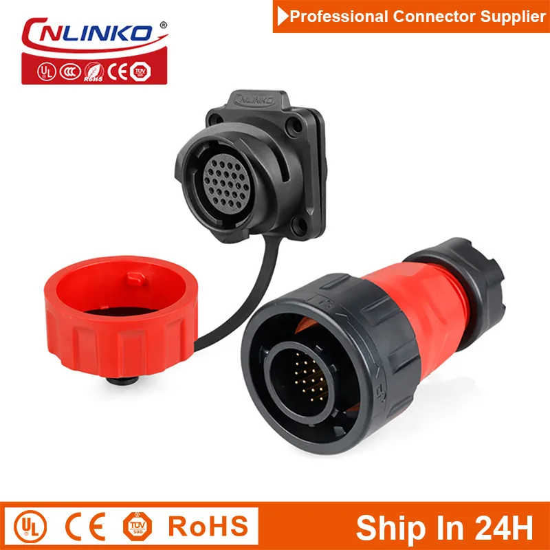 Cnlinko YM24 24pin LED Connector Waterproof Aviation Connectors Wire Plug & Socket & Joint for Plant Grow Light Solar Automobile
Cnlinko YM24 24pin LED Connector Waterproof Aviation Connectors Wire Plug & Socket & Joint for Plant Grow Light Solar Automobile