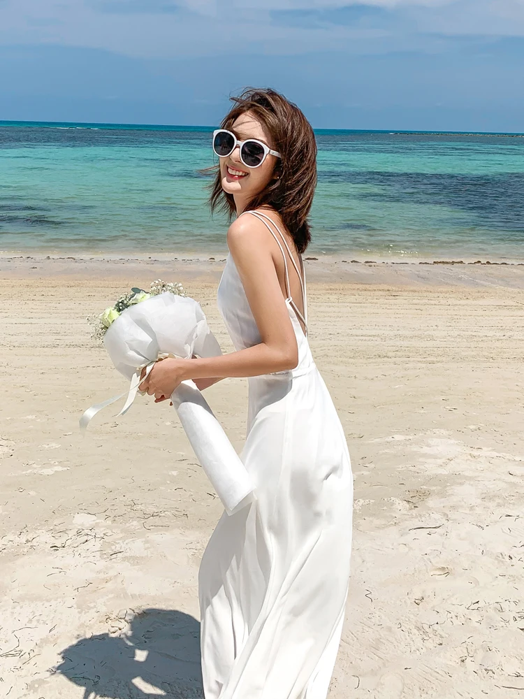 Seaside Holiday Skirt Long Skirt Red Chiffon Open Back Sexy Suspender Skirt Beach Skirt Waist Dress
Seaside Holiday Skirt Long Skirt Red Chiffon Open Back Sexy Suspender Skirt Beach Skirt Waist Dress