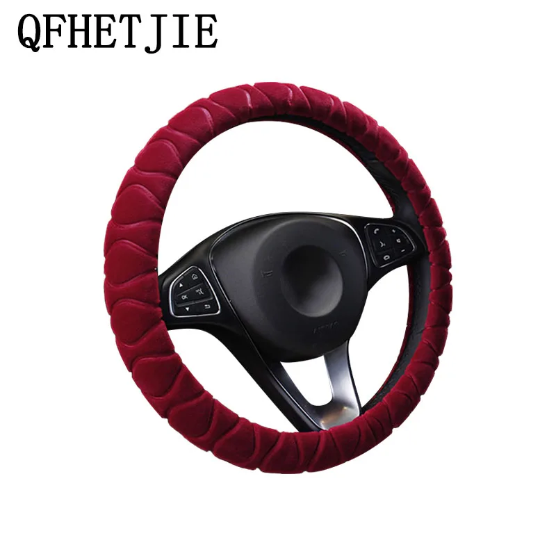 Hand Warmer Car Steering Wheel Cover 7-color Non-slip Embossed Three-dimensional Plush Winter Car Handle Cover Car Accessories
Hand Warmer Car Steering Wheel Cover 7-color Non-slip Embossed Three-dimensional Plush Winter Car Handle Cover Car Accessories