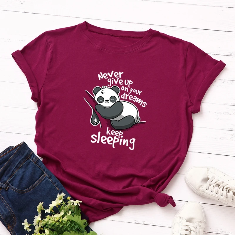 Women Cotton T-Shirt Graphic Tee Summer Tops Short Sleeve Top Tees Funny Cute Giant Panda Print T Shirts Female Shirt
Women Cotton T-Shirt Graphic Tee Summer Tops Short Sleeve Top Tees Funny Cute Giant Panda Print T Shirts Female Shirt