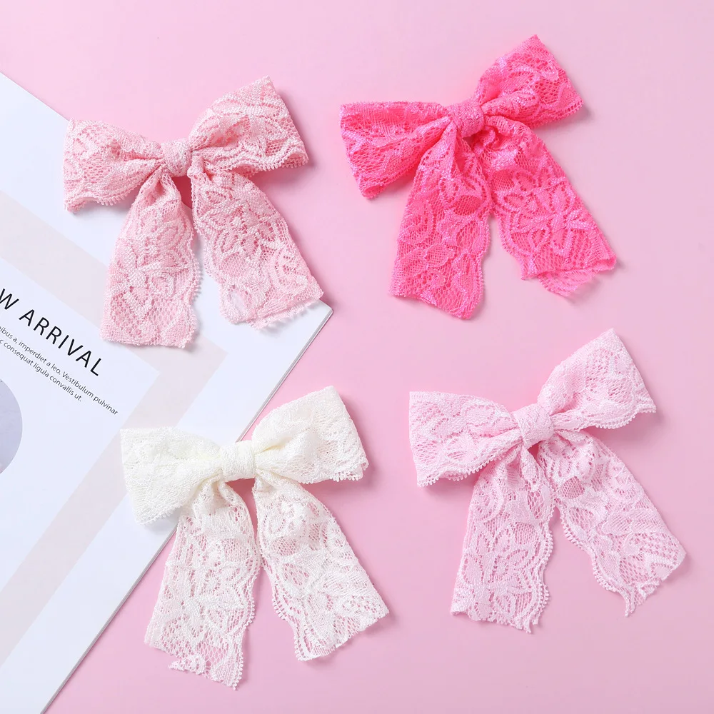 Lovely Solid Baby Hairchlips Children Girl Lace Hair Accessories Bows Handmade Barrettes Summer Colorful Hairpin Photo Props
Lovely Solid Baby Hairchlips Children Girl Lace Hair Accessories Bows Handmade Barrettes Summer Colorful Hairpin Photo Props