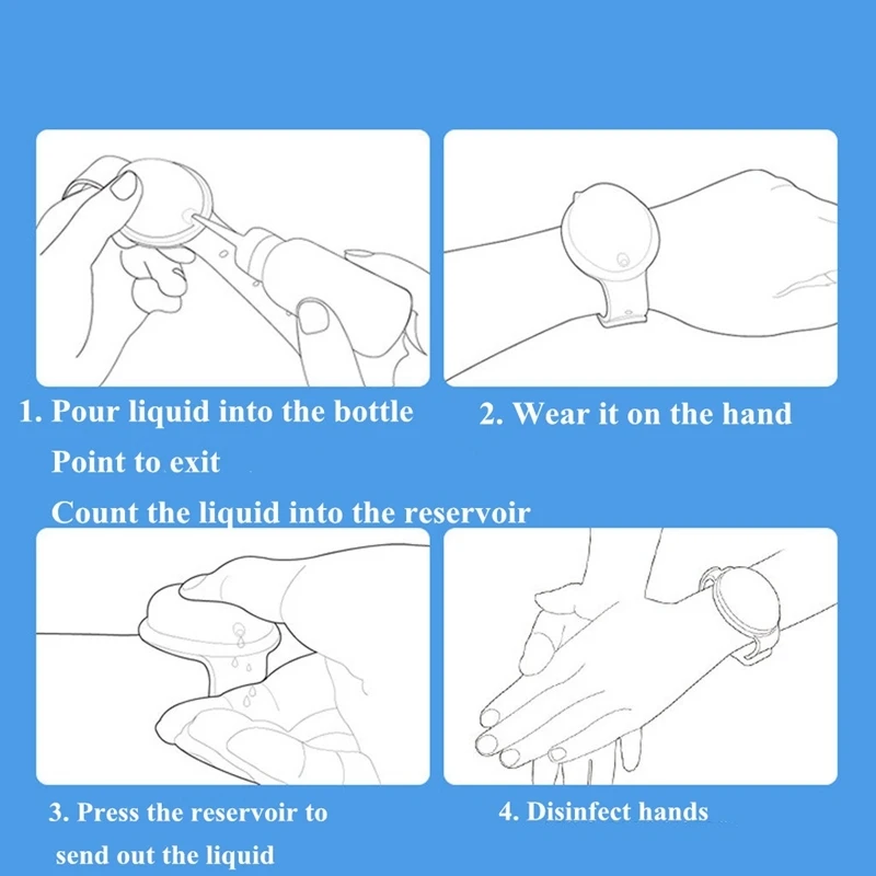 Wristband Hand Sanitizer Dispenser Portable Bracelet Reusable Wristbands Hand Indoor Outdoor Sport Gloves for Baby Men Women10ml
Wristband Hand Sanitizer Dispenser Portable Bracelet Reusable Wristbands Hand Indoor Outdoor Sport Gloves for Baby Men Women10ml