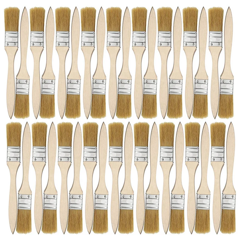 36 Pack of 1 Inch (24mm) Paint Brushes and Chip Paint Brushes for Paint Stains Varnishes Glues and Gesso 
36 Pack of 1 Inch (24mm) Paint Brushes and Chip Paint Brushes for Paint Stains Varnishes Glues and Gesso