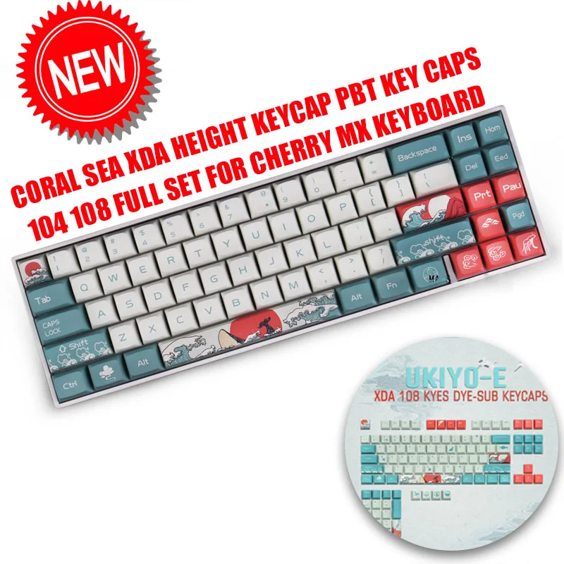 Коралловое море XDA высота клавиатуры PBT колпачки для ключей 104 108 полный комплект для вишневого фотоэлемента
Коралловое море XDA высота клавиатуры PBT колпачки для ключей 104 108 полный комплект для вишневого фотоэлемента