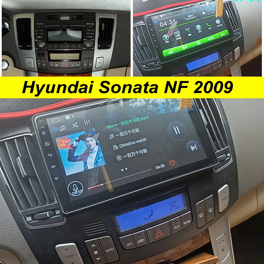 Автомагнитола для Hyundai Sonata NF 10 0 стерео Мультимедийный плеер 2din на Android 2009 64 ГБ GPS