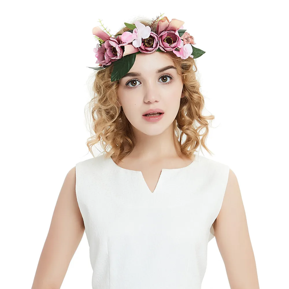 Женский обруч для волос ручной работы, Свадебный Цветочный венок с розой, венок коровы, аксессуары для волос, 2020
Женский обруч для волос ручной работы, Свадебный Цветочный венок с розой, венок коровы, аксессуары для волос, 2020