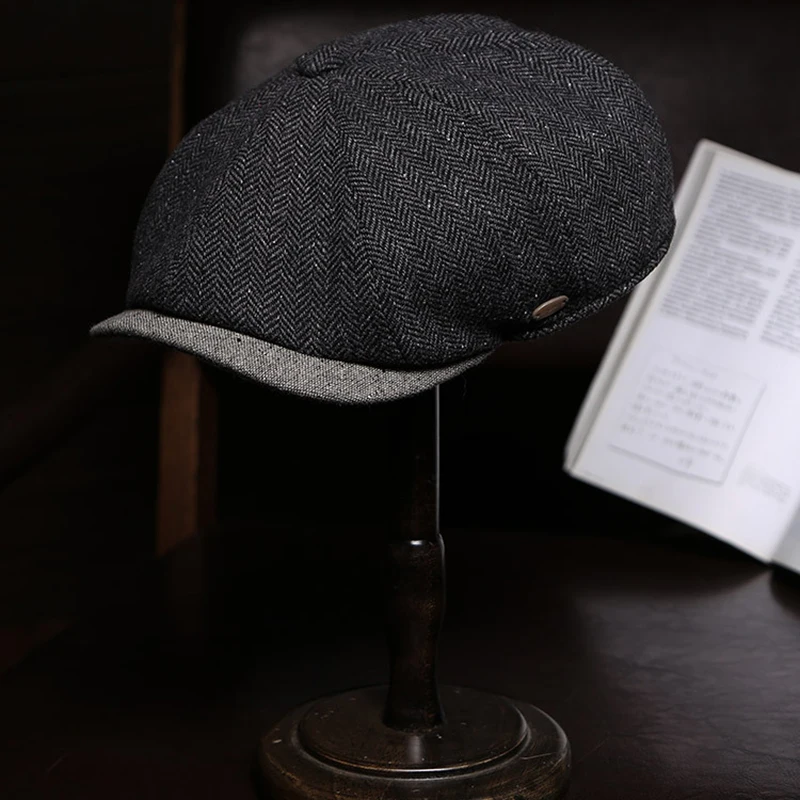 70% Wool New Men Herringbone Newsboy Hat Wool Octagonal Cap Beret Hat Women spring autumn winter British Painters Hat BLM389
70% Wool New Men Herringbone Newsboy Hat Wool Octagonal Cap Beret Hat Women spring autumn winter British Painters Hat BLM389