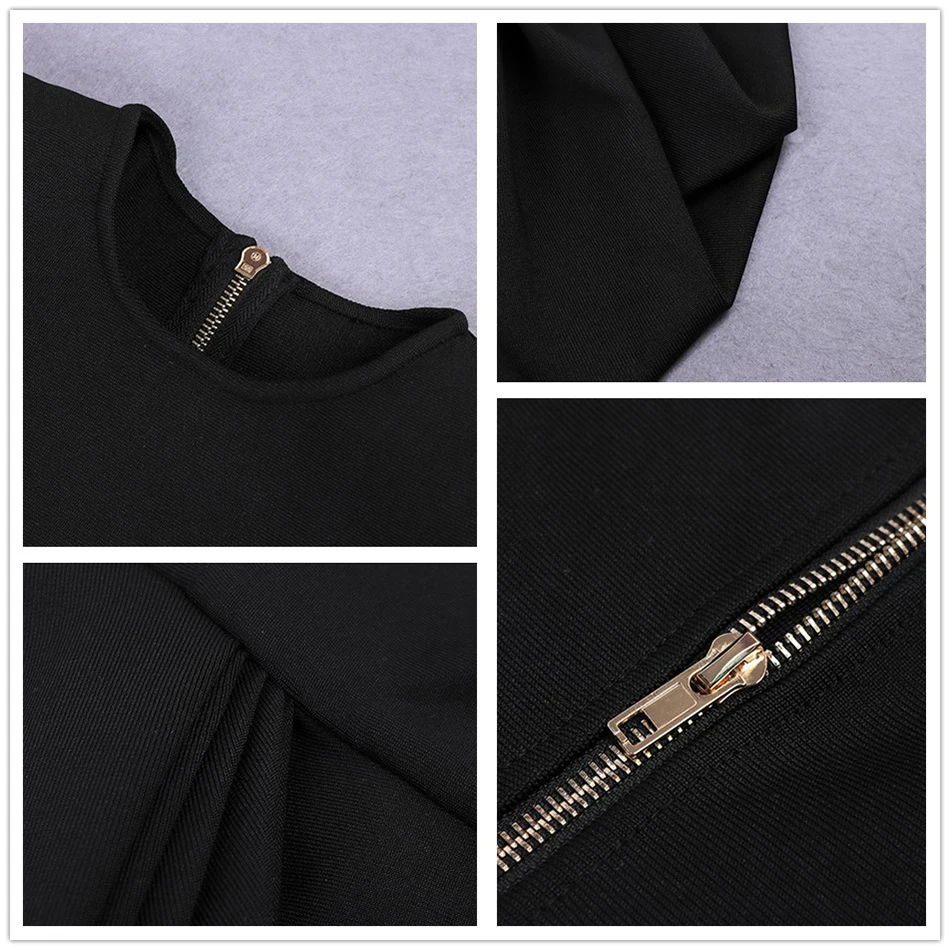 High Quality Women's 2020 Fall Sexy Long Sleeve O-Neck Black Drape Bandage Dress Bodycon Celebrity Club Party Dress Vestidos
High Quality Women's 2020 Fall Sexy Long Sleeve O-Neck Black Drape Bandage Dress Bodycon Celebrity Club Party Dress Vestidos