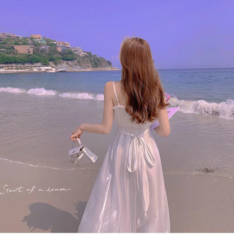 Women Kawaii Dress Elegant Summer Strap French Vintage Princess Sexy Fairy Dress Female Casual V-neck Party Beach Dress 2021
Women Kawaii Dress Elegant Summer Strap French Vintage Princess Sexy Fairy Dress Female Casual V-neck Party Beach Dress 2021