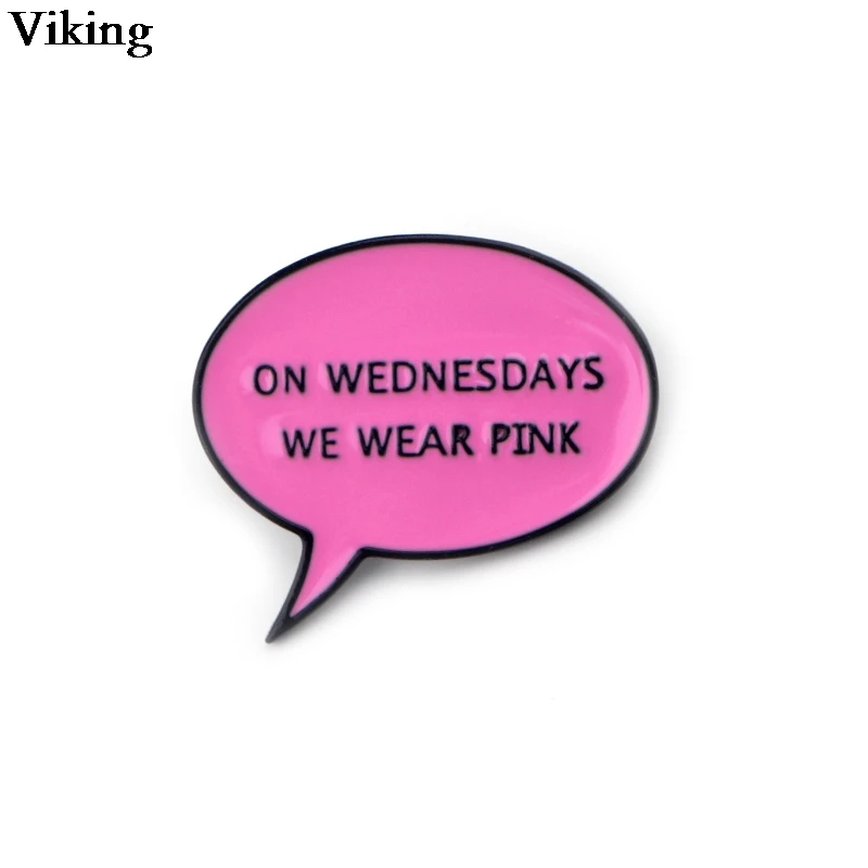 1Pcs Badge On Wednesday We Wear Pink Brooches Enamel Pins Metal Badges Backpack Hat Brooches For Women Girls G0412
1Pcs Badge On Wednesday We Wear Pink Brooches Enamel Pins Metal Badges Backpack Hat Brooches For Women Girls G0412