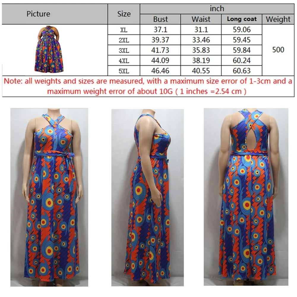 Plus Size Dress Women Sexy Halter Sleeveless Print Loose Long Oversized Dresses Party Night Mother Free Shipping
Plus Size Dress Women Sexy Halter Sleeveless Print Loose Long Oversized Dresses Party Night Mother Free Shipping