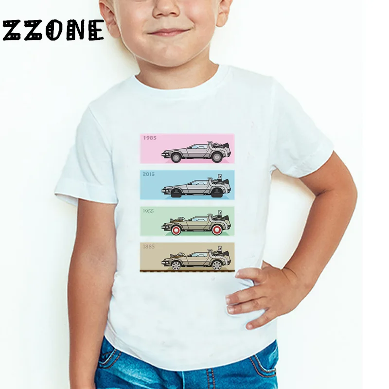 Детская футболка Назад в будущее DMC Delorean летние топы с коротким рукавом для