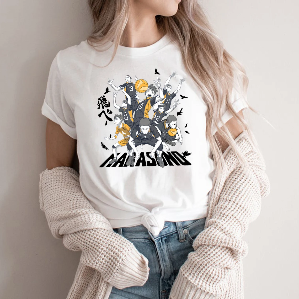 Футболка Haikyuu с японским мультяшным аниме, популярный топ с высоким графическим рисунком карасуно и мухи, уличная одежда унисекс в стиле Хар...
Футболка Haikyuu с японским мультяшным аниме, популярный топ с высоким графическим рисунком карасуно и мухи, уличная одежда унисекс в стиле Хар...