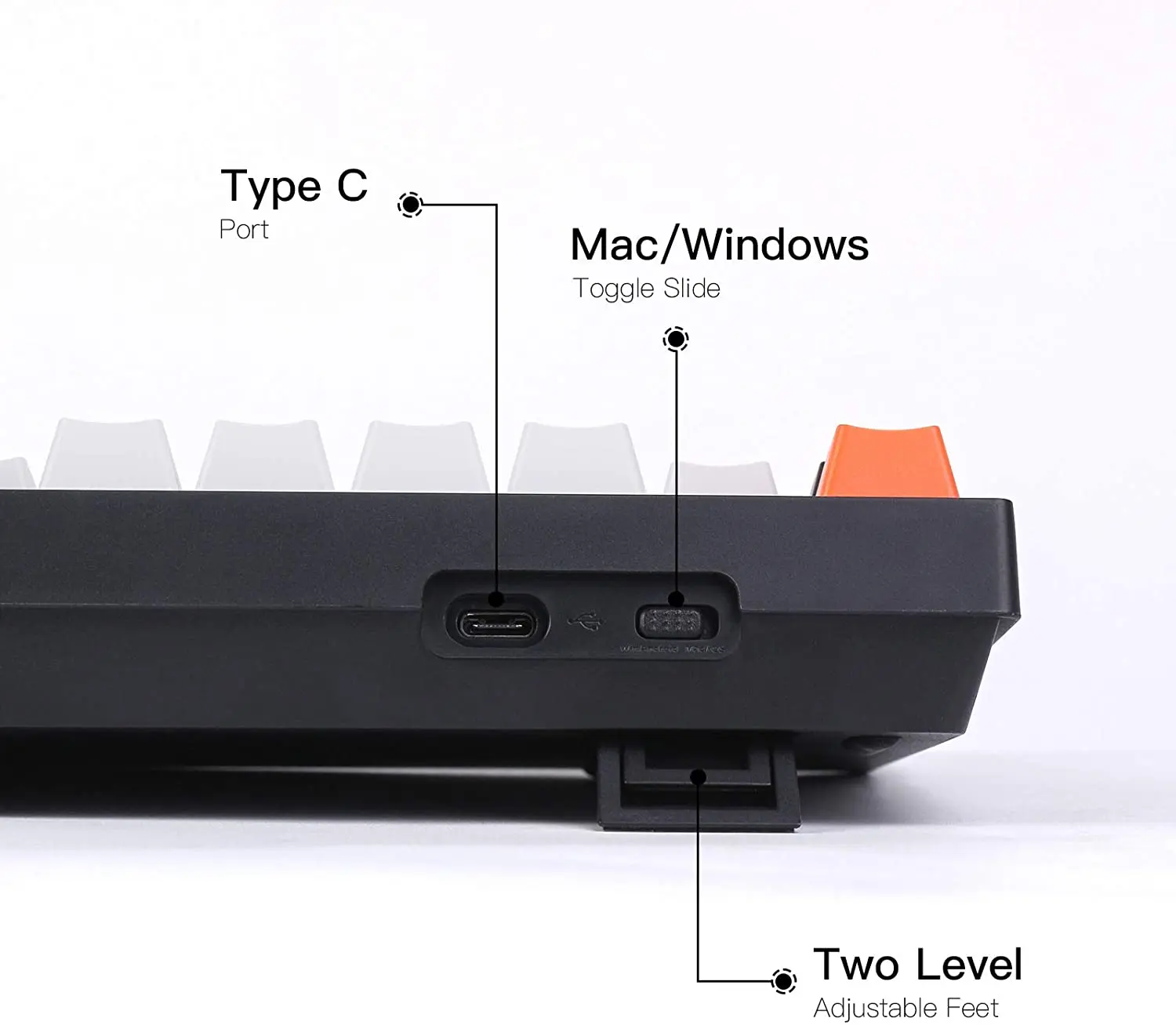 Проводная Механическая клавиатура Keychron C1 A 87 клавиш с белой подсветкой для Windows и