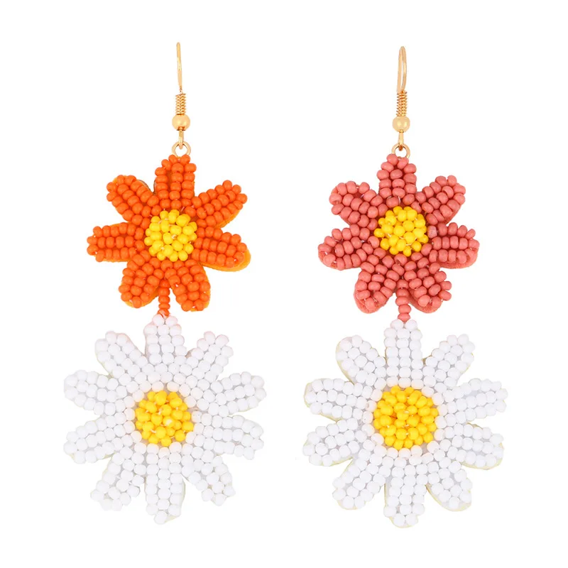 Simple Style Sweet Earrings Multiple Colour Cute Flowers Drop Earring Sunflowers Beaded Earrings Women Statement Jewelry Gifts
Simple Style Sweet Earrings Multiple Colour Cute Flowers Drop Earring Sunflowers Beaded Earrings Women Statement Jewelry Gifts