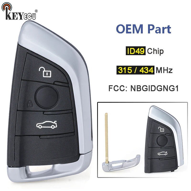 KEYECU 315 МГц/434 МГц FCC, аддитивного цветового пространства: NBGIDGNG1 OEM Запчасти дистанционный смарт ключ-брелок для BMW для детей возрастом 2, 3, 5, 7, се...
KEYECU 315 МГц/434 МГц FCC, аддитивного цветового пространства: NBGIDGNG1 OEM Запчасти дистанционный смарт ключ-брелок для BMW для детей возрастом 2, 3, 5, 7, се...