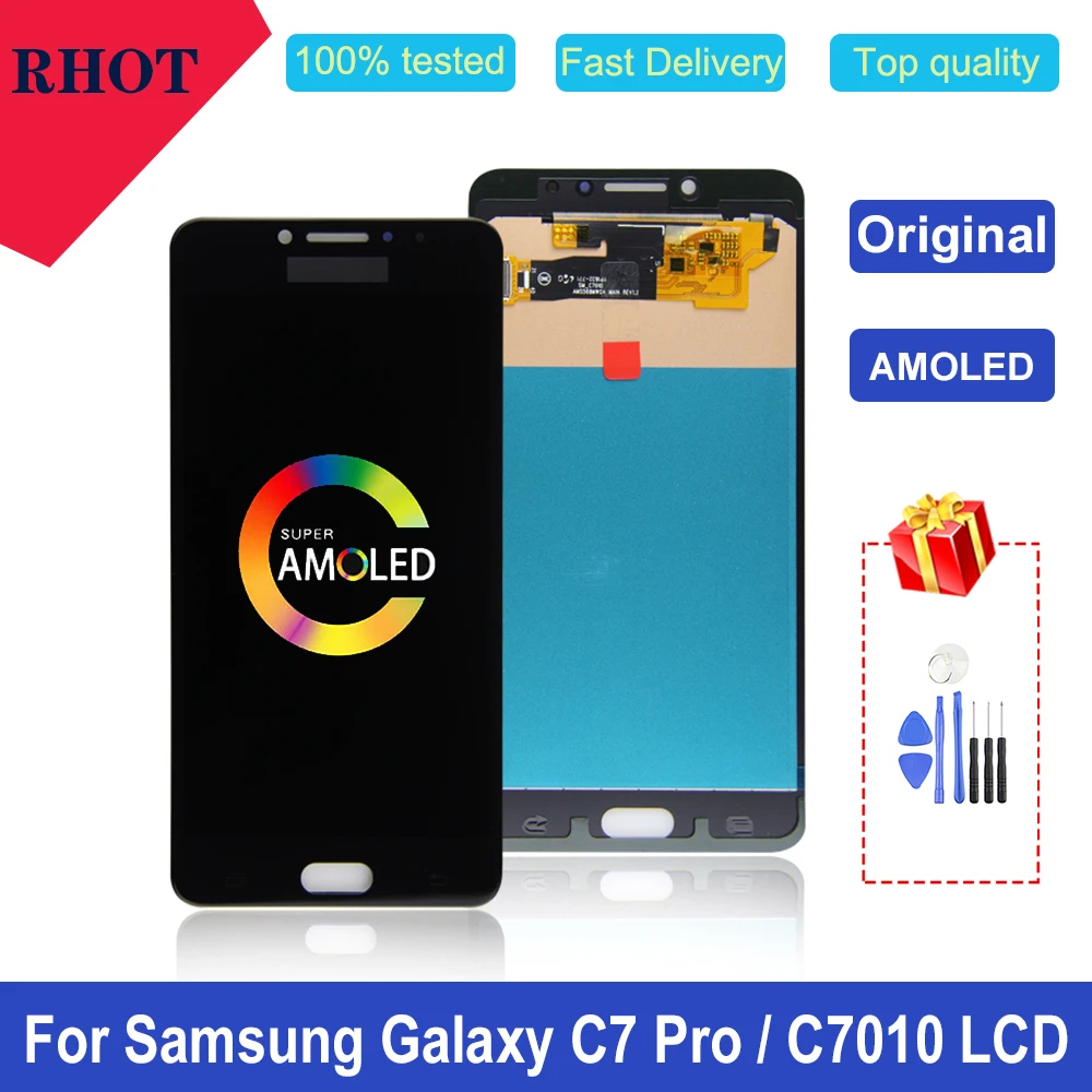 5.7" Original Super AMOLED LCD display for Samsung Galaxy C7 Pro C7010 C7018 lcd touch screen digitizer replacement assembly
5.7" Original Super AMOLED LCD display for Samsung Galaxy C7 Pro C7010 C7018 lcd touch screen digitizer replacement assembly