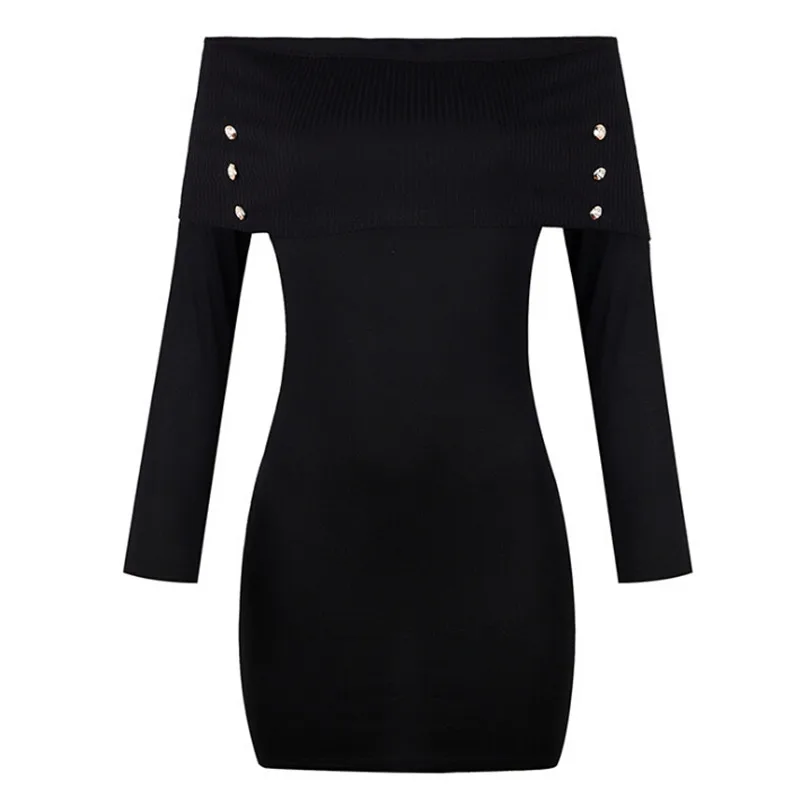 Fashion Women Ladies Soldi Long Sleeve Sexy Off Shoulder Button Bodycon Slim Autumn Mini Dress
Fashion Women Ladies Soldi Long Sleeve Sexy Off Shoulder Button Bodycon Slim Autumn Mini Dress