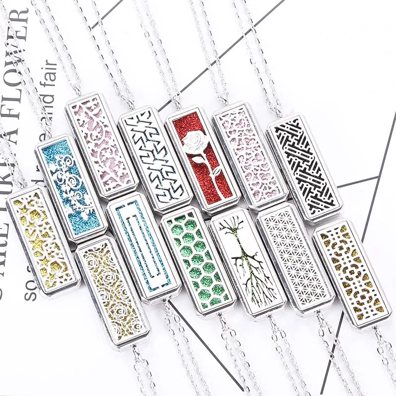Rectangle Perfume Locket Fashion Pendant Stainless Steel Magnetic Aromatherapy Essential Oil Diffuser Necklace Women Jewelry
Rectangle Perfume Locket Fashion Pendant Stainless Steel Magnetic Aromatherapy Essential Oil Diffuser Necklace Women Jewelry