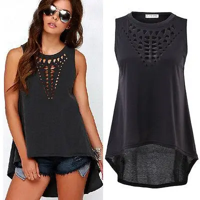 Fashion Sexy Women Summer Casual Hollow Loose Chiffon Tops Ladies Blouse Tops
Fashion Sexy Women Summer Casual Hollow Loose Chiffon Tops Ladies Blouse Tops