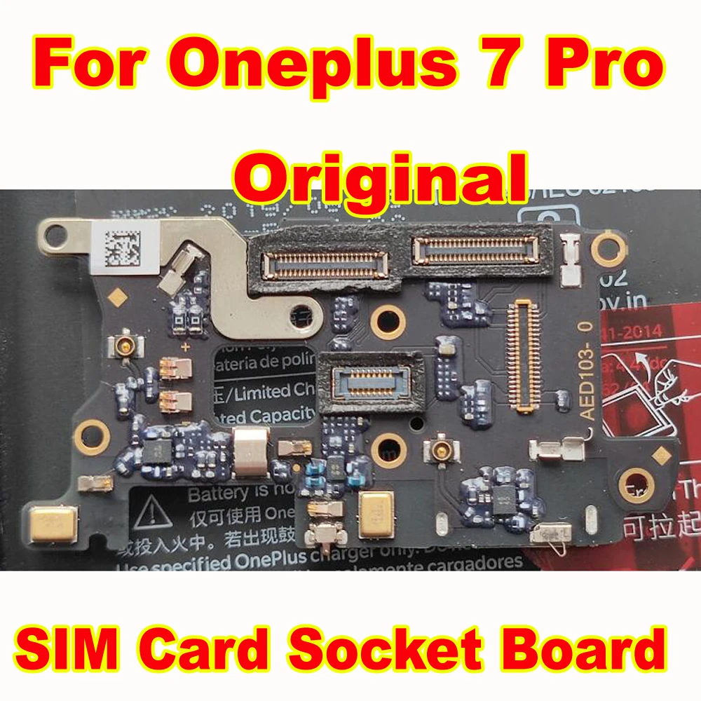 100% Оригинальный считыватель SIM-карт для Oneplus 7 Pro Подставка под телефон микрофон