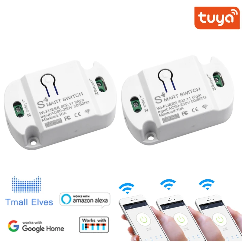 New Tuya Smart 10A Wifi Switch For Tuya Smart Life App Timer Smart Home Automation Voice Control Work With Alexa Google Home
New Tuya Smart 10A Wifi Switch For Tuya Smart Life App Timer Smart Home Automation Voice Control Work With Alexa Google Home