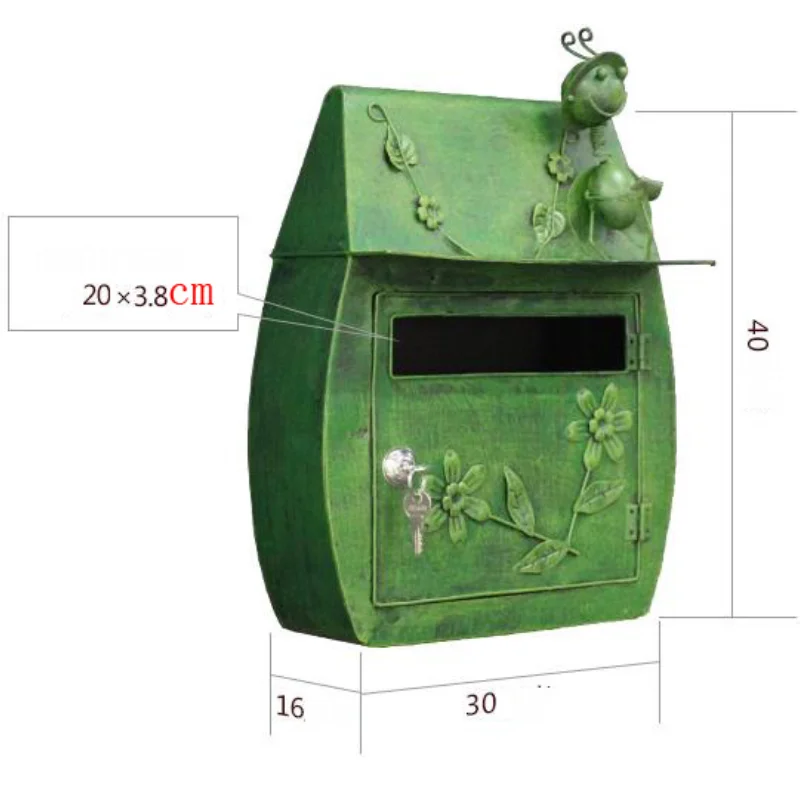 Открытый Винтажный металлический почтовый ящик на стене | Дом и сад
