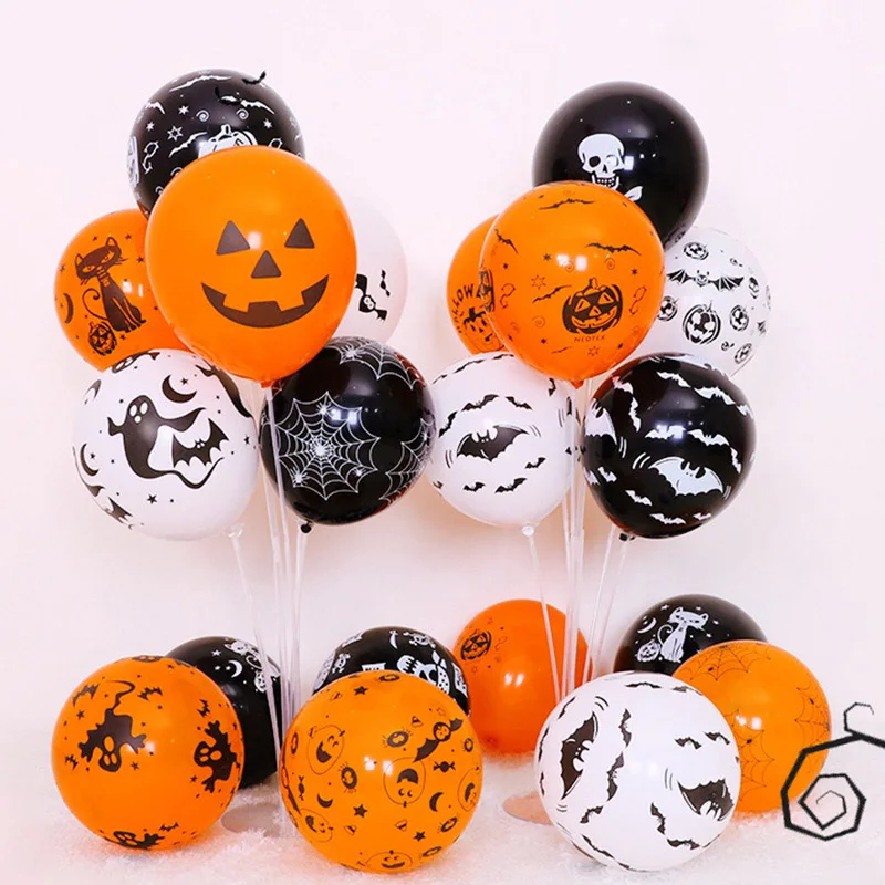 10Pcs/set 12inch Halloween Balloons Horror Ghost Pumpkin Bat Print Latex Ballons Kids Air Globos Toys Halloween Party Decoration 
10Pcs/set 12inch Halloween Balloons Horror Ghost Pumpkin Bat Print Latex Ballons Kids Air Globos Toys Halloween Party Decoration