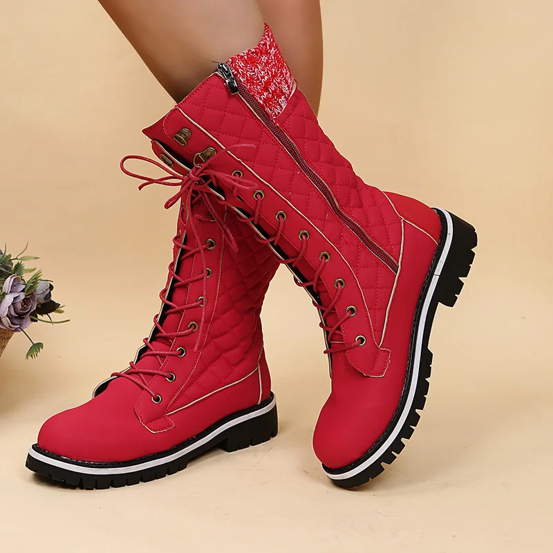 2021 Fashion Autumn Women Boots Non-slip Flat Casual Mid-Calf Boot Outdoor Zipper High Boots Rivet Knight Boots Botas De Mujer
2021 Fashion Autumn Women Boots Non-slip Flat Casual Mid-Calf Boot Outdoor Zipper High Boots Rivet Knight Boots Botas De Mujer