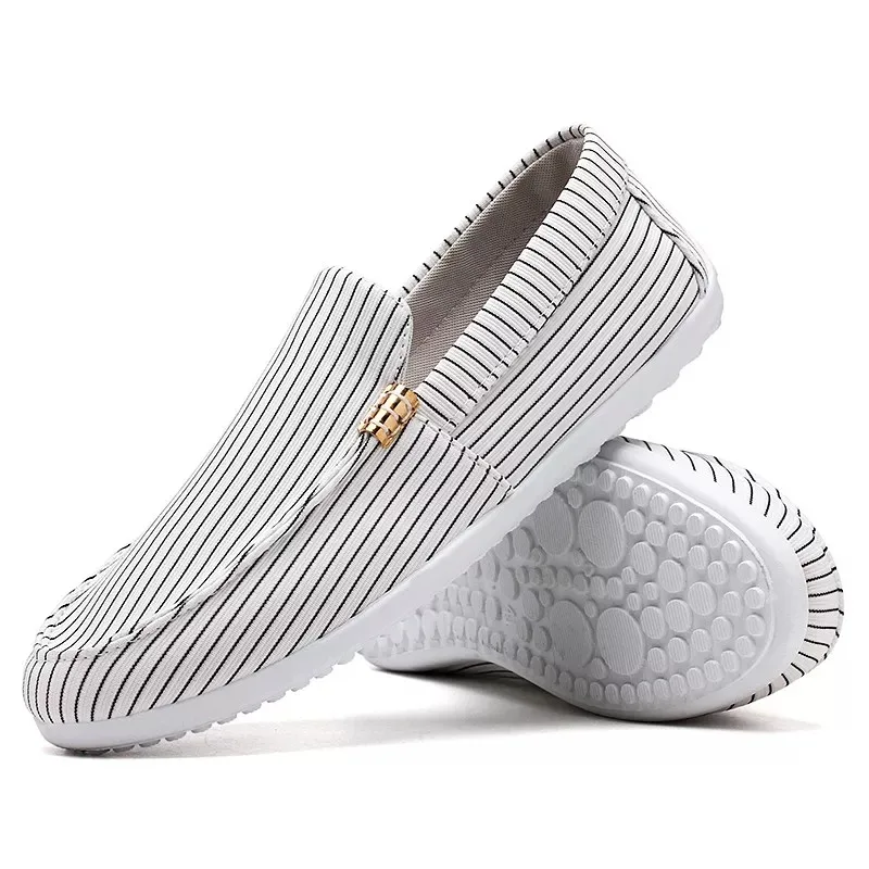 Men Sneakers Loafers Plain Shallow Striped White Canvas Shoes Light Summer Comfortable Breathable Running Large Size 39-44
Men Sneakers Loafers Plain Shallow Striped White Canvas Shoes Light Summer Comfortable Breathable Running Large Size 39-44