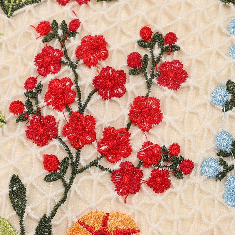 Autumn Winter Sweaters Women Gridding Flower Embroidered Luxury Runway Fashion Knitted Sweater Casual Pullover Tops Fashion New
Autumn Winter Sweaters Women Gridding Flower Embroidered Luxury Runway Fashion Knitted Sweater Casual Pullover Tops Fashion New