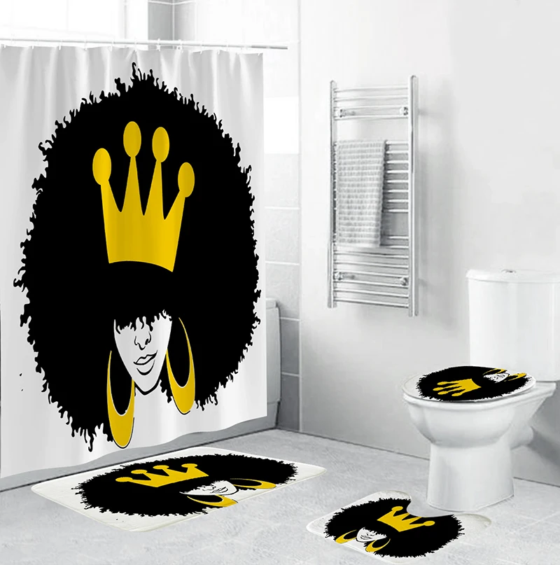 African American Women With Crown Shower Curtains Bathroom Curtain African Queen Polyeste Fabric Bathtub Decor
African American Women With Crown Shower Curtains Bathroom Curtain African Queen Polyeste Fabric Bathtub Decor