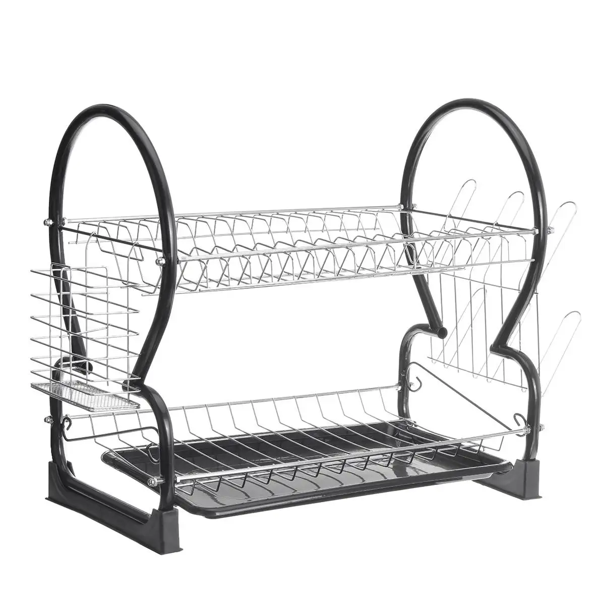2 Tier R-Shaped Dish Drainer Stainless Steel Drying Rack Bowl Dish Draining Shelf Dryer Tray Holder Kitchen Organizer
2 Tier R-Shaped Dish Drainer Stainless Steel Drying Rack Bowl Dish Draining Shelf Dryer Tray Holder Kitchen Organizer