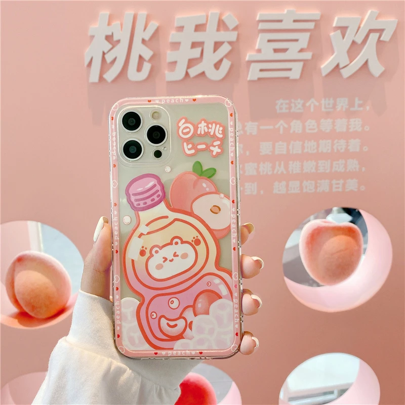 Kawaii Japanese Cartoon Fruit Peach Drink Phone Case For iPhone 12 Mini 11 Pro Max X Xs Max Xr 7 8 Puls SE 2020 Cases Soft Cover
Kawaii Japanese Cartoon Fruit Peach Drink Phone Case For iPhone 12 Mini 11 Pro Max X Xs Max Xr 7 8 Puls SE 2020 Cases Soft Cover