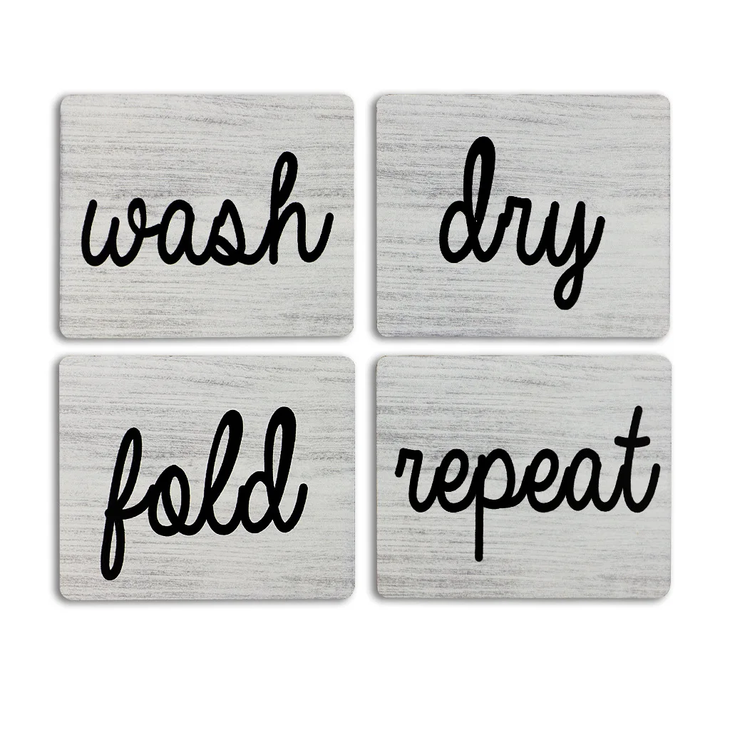 4 шт., декоративные деревянные таблички для стирки в стиле современного фермерского дома 
4 шт., декоративные деревянные таблички для стирки в стиле современного фермерского дома