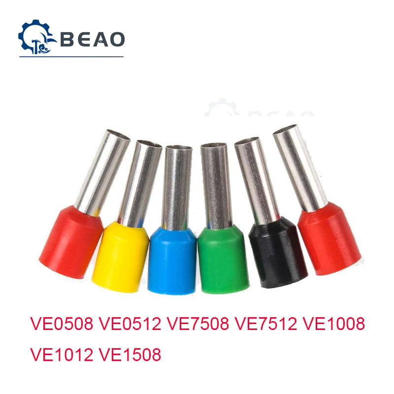 100Pcs Insulated Ferrules Terminal Wire Connector Electrical Crimp Terminator VE0508 VE0512 VE7508 VE7512 VE1008 VE1012 VE1508
100Pcs Insulated Ferrules Terminal Wire Connector Electrical Crimp Terminator VE0508 VE0512 VE7508 VE7512 VE1008 VE1012 VE1508