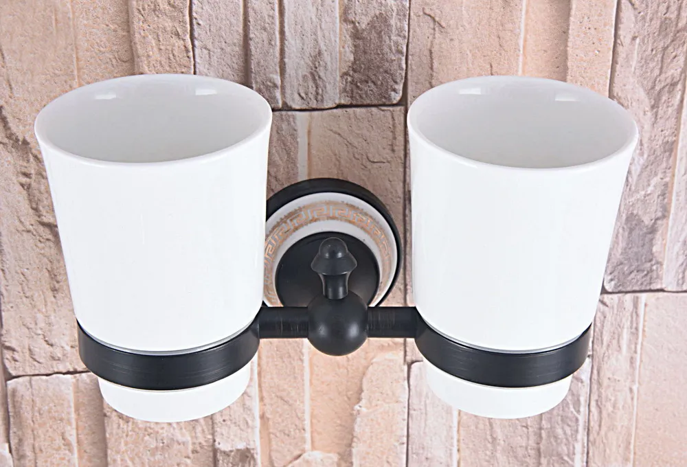 Black oil Antique Brass Hotel Bathroom Wall Mount Double Ceramic Cup Toothbrush Holder 2ba710
Black oil Antique Brass Hotel Bathroom Wall Mount Double Ceramic Cup Toothbrush Holder 2ba710