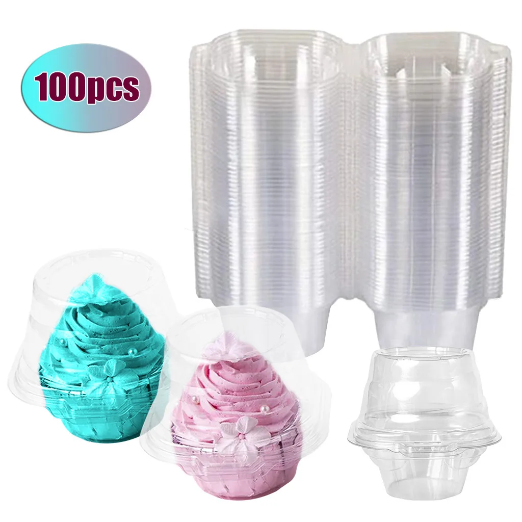 100PCS Disposable Transparent Plastic Box Transparent Single Cup Cake Container Independent Cupcake Container Disposable
100PCS Disposable Transparent Plastic Box Transparent Single Cup Cake Container Independent Cupcake Container Disposable