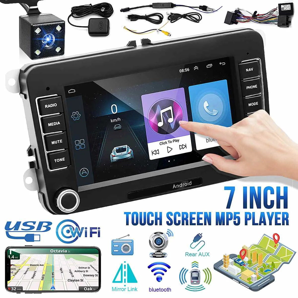 Автомобильный мультимедийный плеер, автомагнитола на Android, с 7 "экраном, Wi-Fi, GPS, для VW Golf, Passat B6, Touran, Polo, Sedan, Tiguan, Jetta, типоразмер 2 din
Автомобильный мультимедийный плеер, автомагнитола на Android, с 7 "экраном, Wi-Fi, GPS, для VW Golf, Passat B6, Touran, Polo, Sedan, Tiguan, Jetta, типоразмер 2 din