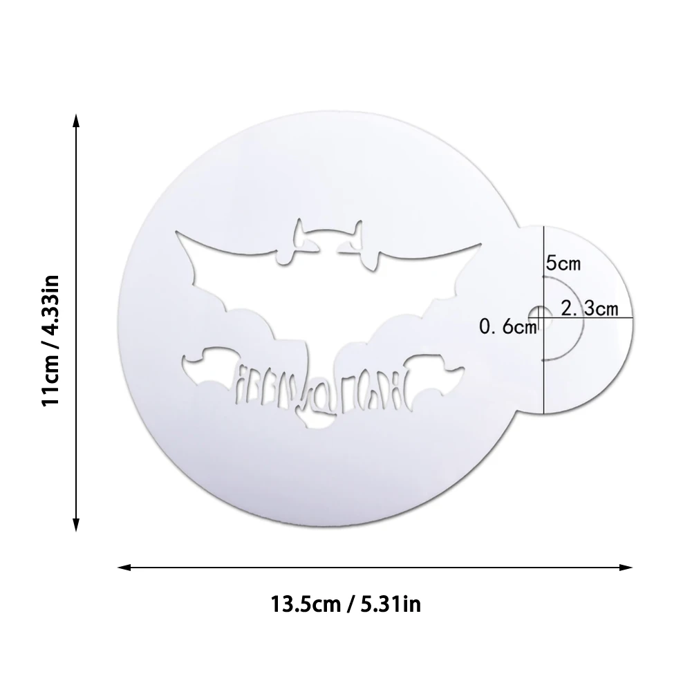 6pcs Halloween Spray Flower Mould Castle Printing Mould Spider Coffee Latte Mould Bat Icing Sugar Sieve Set
6pcs Halloween Spray Flower Mould Castle Printing Mould Spider Coffee Latte Mould Bat Icing Sugar Sieve Set