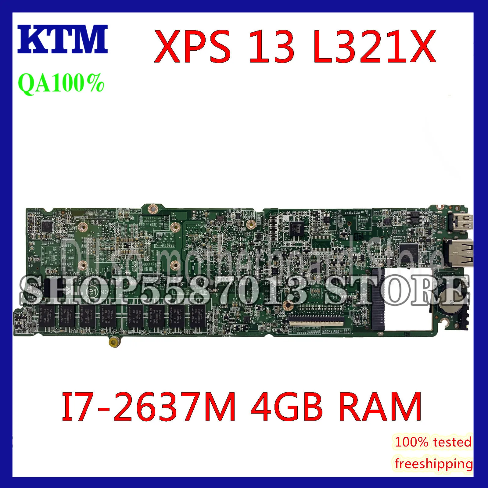 KEFU L321X Motherboard FOR Dell XPS 13 L321X Laptop Motherboard I7-2637M 4G DDR3L DA0D13MBCD4 Fully Tested 100% work
KEFU L321X Motherboard FOR Dell XPS 13 L321X Laptop Motherboard I7-2637M 4G DDR3L DA0D13MBCD4 Fully Tested 100% work