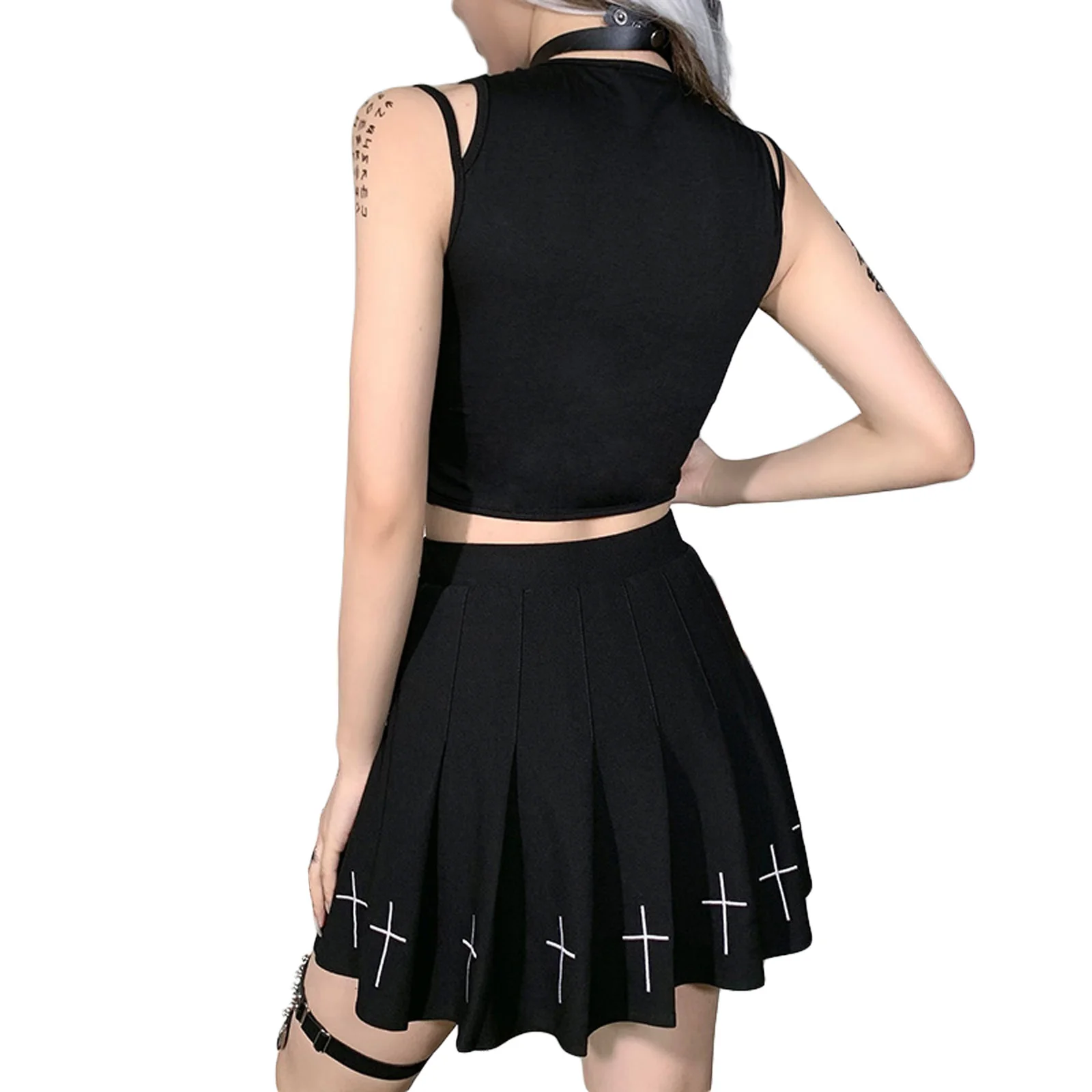 Women Summer Crop Top, Adults Irregular Rhinestone Letter Pattern Round Neck Spaghetti Strap Tank Top
Women Summer Crop Top, Adults Irregular Rhinestone Letter Pattern Round Neck Spaghetti Strap Tank Top